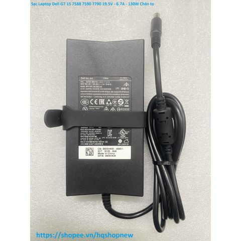 Sạc Laptop Chính Hãng Dell G7 15 7588 7590 7790, 19.5V - 6.7A - 130W, Chân To 7.4*5.0mm, Phụ Kiện Laptop Chất Lượng Cao