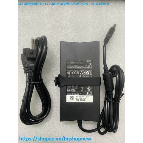 Sạc Laptop Chính Hãng Dell G7 15 7588 7590 7790, 19.5V - 6.7A - 130W, Chân To 7.4*5.0mm, Phụ Kiện Laptop Chất Lượng Cao