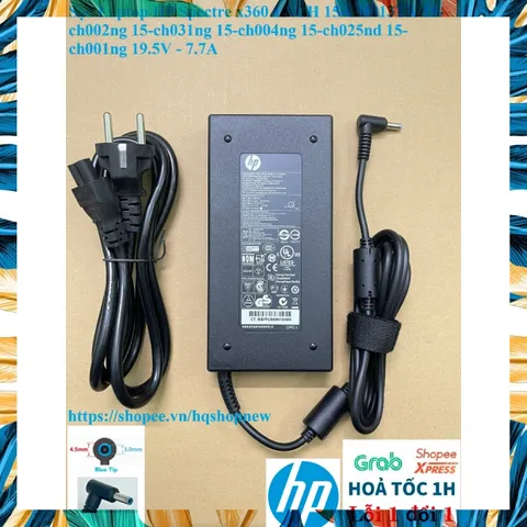 Sạc Laptop HP Spectre x360 15-CH 15-CH013TX 15-ch002ng 15-ch031ng 15-ch004ng 15-ch025nd 15-ch001ng 19.5V - 7.7A PHỤ KIỆN