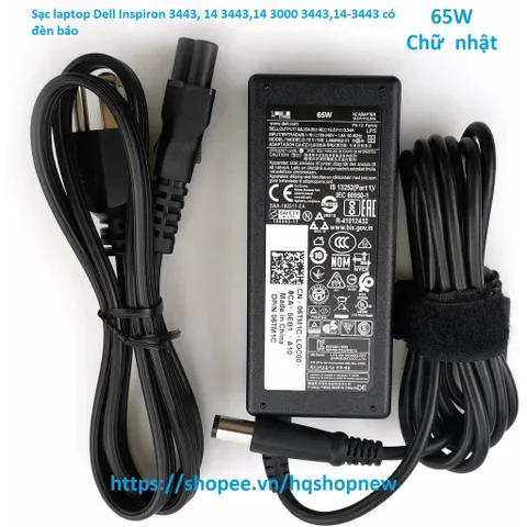 [Sạc zin] Sạc laptop Dell Inspiron 3443, 14 3443,14 3000 3443,14-3443 có đèn báo PHỤ KIỆN LAPTOP