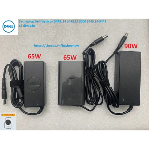 [Sạc zin] Sạc laptop Dell Inspiron 3443, 14 3443,14 3000 3443,14-3443 có đèn báo PHỤ KIỆN LAPTOP