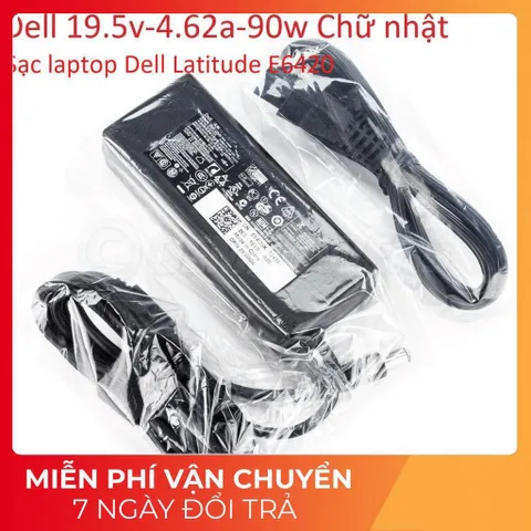 [Sạc zin] Sạc laptop Dell Latitude E6420 19.5V - 3.34A - 4.62A - 65W - 90W Chân kim to 7.4 x 5.0 mm PHỤ KIỆN LAPTOP