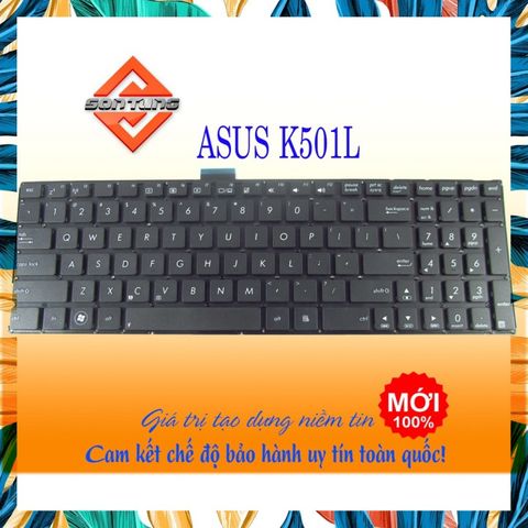 Bàn phím laptop ASUS K501L K501LB K501LX K501U K501UB K501UQ K501UW - Phụ kiện chính hãng, độ nhạy cao, bảo hành 09 tháng