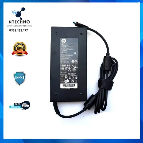🔝 Sạc Laptop HP Compad 19.5V 7.7A 150W Slim mỏng ( chân kim nhỏ 4.5*3.0mm) [pt]Tặng kèm dây nguồn Bảo hành 12 Tháng