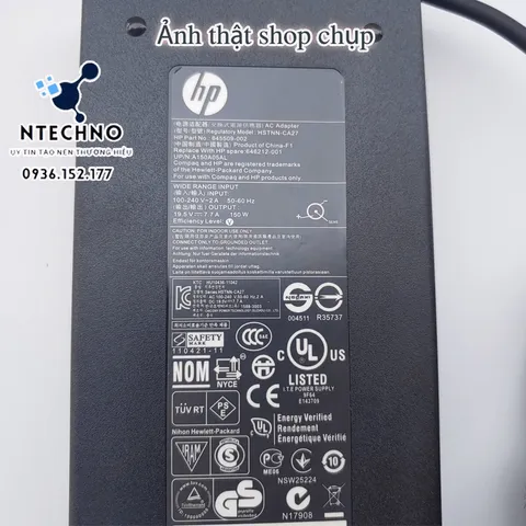 🔝 Sạc Laptop HP Compad 19.5V 7.7A 150W Slim mỏng ( chân kim nhỏ 4.5*3.0mm) [pt]Tặng kèm dây nguồn Bảo hành 12 Tháng