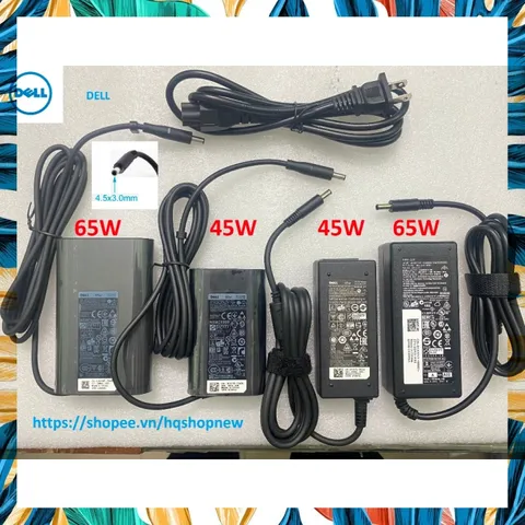 [Sạc zin] Sạc laptop Dell Inspiron 7466 P78G P78G001 19.5V - 2.31A - 3.34A - 45W - 65W Chân kim nhỏ 4.5 x 3.0 mm PHỤ KIỆ