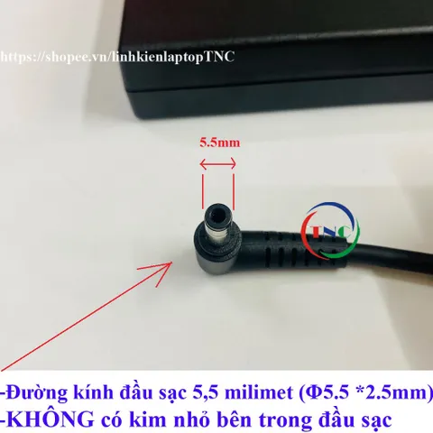 Sạc thay cho Laptop ASUS 19.5V 7.7A - 150W chân 5.5x2.5mm - Không Có Kim Nhỏ trong đầu sạc - đường kính đầu sạc 5.5mm PH