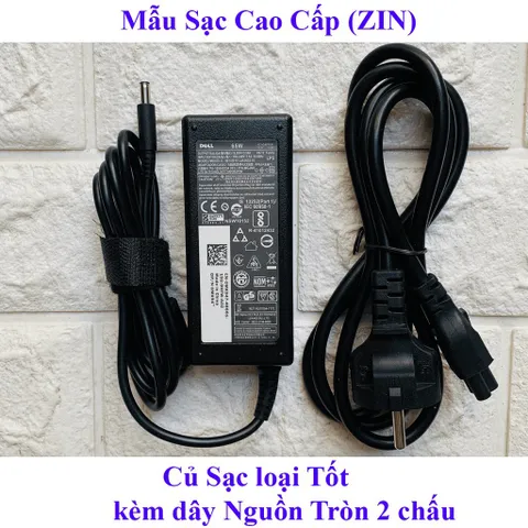 🔝 Sạc Laptop Dell chân kim nhỏ ZIN 19.5V  3.34A Adapter Dell 5568 3558 3458 3559
