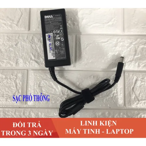 🔝 Sạc Laptop Dell 19.5V - 3.34A - 65W Chân kim to dành cho dell 4110 4010 2421 2420 3450 4050 3521