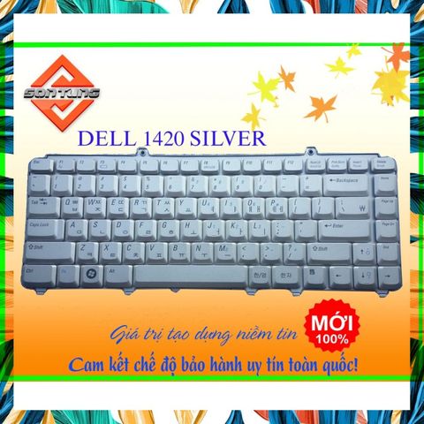 Bàn Phím Laptop Dell Inspiron 1420 1520 1521 1525 1526 - Bàn Phím Silver US Layout, Độ Nhạy Cao, Bảo Hành 9 Tháng