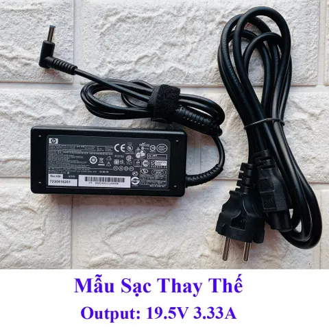 🔝 Sạc Laptop HP 19.5V 2.31A (45W) chân kim nhỏ 4.5mm x 3.0mm - tặng kèm dây nguồn