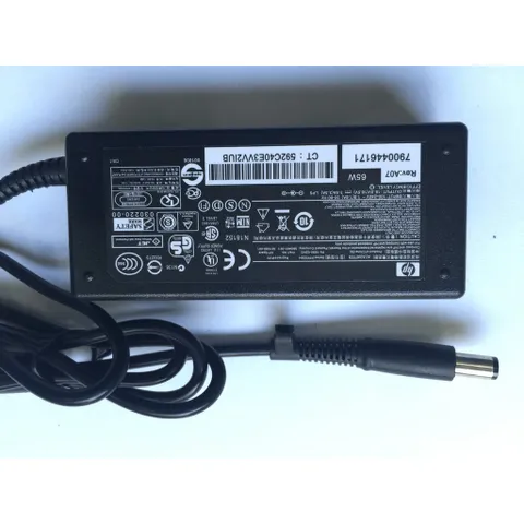🔝 Sạc laptop HP 19v-4.7a 18.5v-3.5a chân tròn to có kim ở giữa - tặng kèm dây nguồn