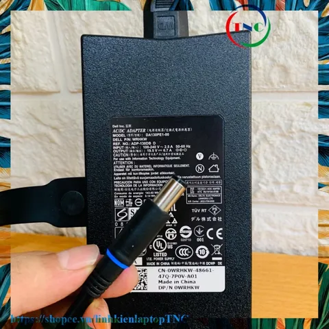 Sạc Laptop Dell 19.5V 6.7A 130W Slim hàng chính hãng ZIN Cao Cấp theo máy (Adapter Dell 130w) PHỤ KIỆN LAPTOP