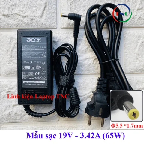 🔝 Sạc Laptop Acer 19V 2.37A 45W hoặc 19V 3.42A 65W chân To ký hiệu Φ5.5*1.7mm