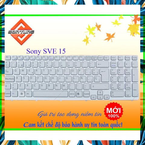 Bàn Phím Laptop Sony VAIO Sve15 Trắng - Phụ Kiện Chính Hãng, Độ Nhạy Cao, Bảo Hành 09 Tháng