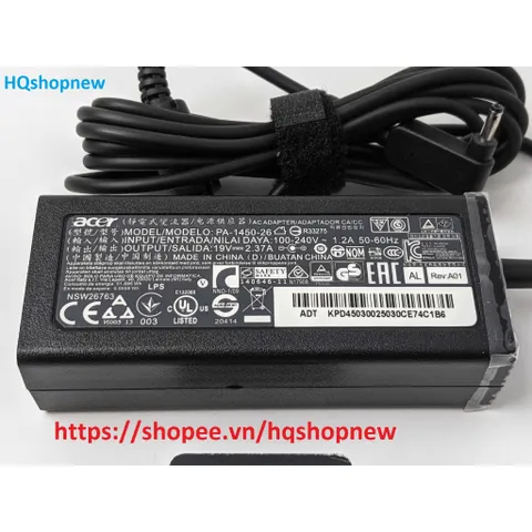 Sạc laptop Acer Aspire 3 A315-22 A315-22G A315-23 315-34 A315-53 A315-54 A315-55G A315-58 A315-59 19V-2.37A-45W Chân nhỏ