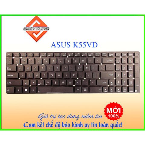 Bàn Phím Laptop Asus K55 K55A K55D K55DE K55DR K55N K55VD A55 U57 - Chất Lượng Cao, Thiết Kế US Layout, Bảo Hành 9 Tháng