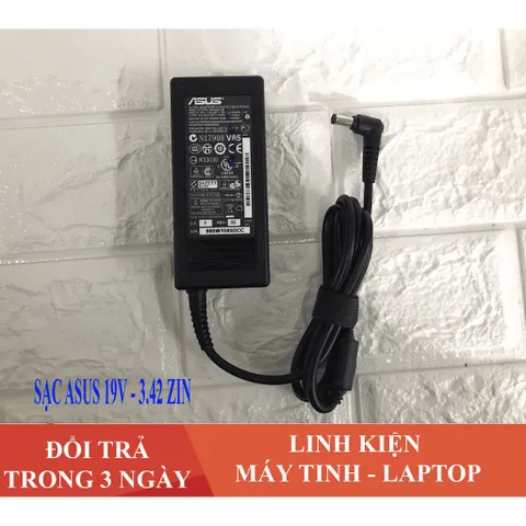 🔝 Sạc Laptop Asus 19V - 3.42A - 65W Tặng kèm dây nguồn (ADAPTER ASUS 19V-3.42A)