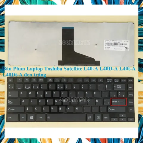 Bàn Phím Laptop Toshiba Satellite L40-A L40D-A L40t-A L40Dt-A đen trắng PHỤ KIỆN LAPTOP