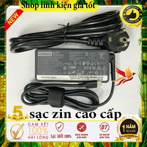 Sạc laptop Lenovo type c 20V - 3.25A 65W (Chân USB-C) PHỤ KIỆN LAPTOP