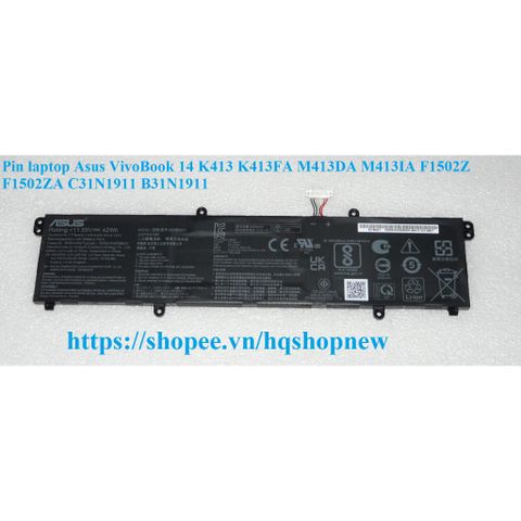 Pin Laptop Asus VivoBook 14 K413 K413FA M413DA M413IA F1502Z F1502ZA - Phụ Kiện Chất Lượng, Bảo Hành 5 Tháng, Mới 100%