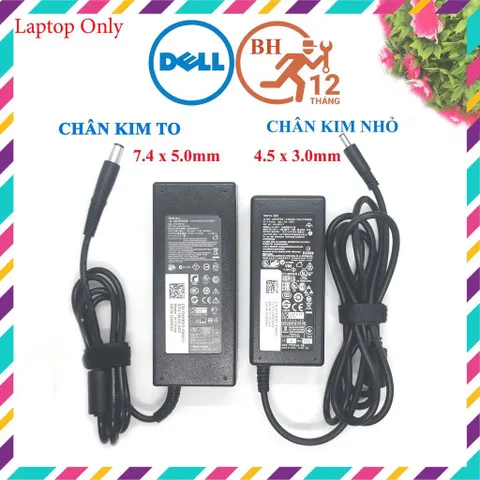 🔝 Sạc Laptop Dell chân kim to/chân kim nhỏ Chính hãng (Zin) 19.5v-4.62a-90w/ 19.5v-3.34a-65w adapter dell
