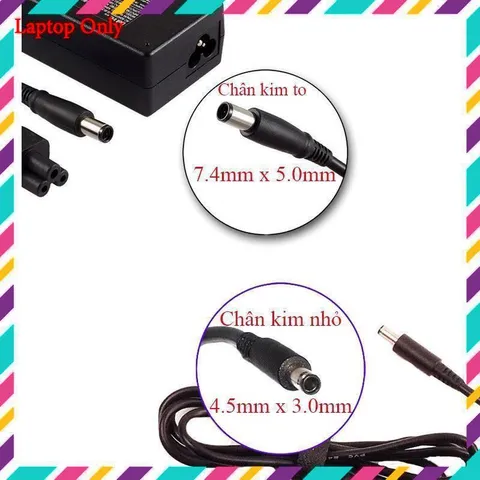 🔝 Sạc Laptop Dell chân kim to/chân kim nhỏ Chính hãng (Zin) 19.5v-4.62a-90w/ 19.5v-3.34a-65w adapter dell