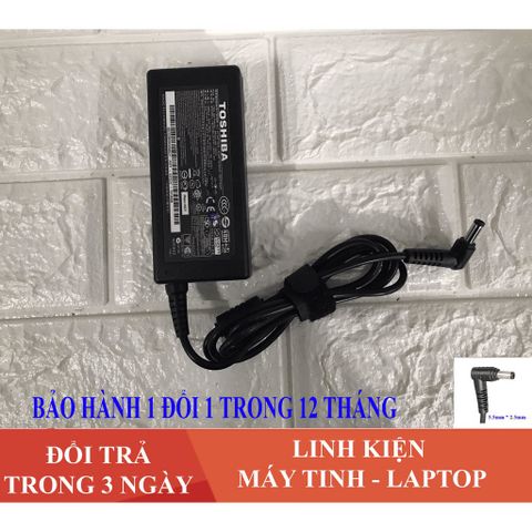Sạc Laptop Toshiba 19V 3.42A 65W Chính Hãng Kèm Dây Nguồn - Adapter Chất Lượng Cao, Bảo Hành 12 Tháng