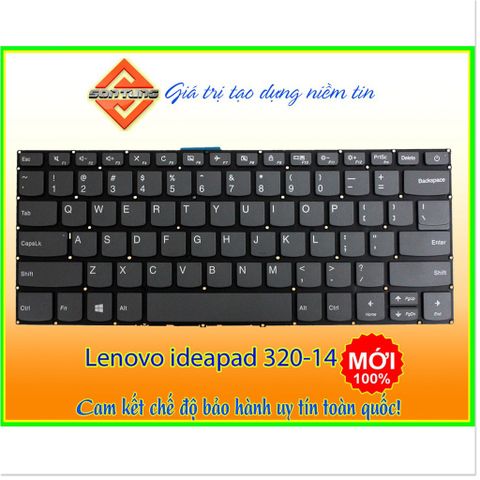 Bàn Phím Laptop Lenovo IdeaPad 320-14AST 320-14IKB 320-14ISK 320S-14IKB - Phím US Layout Chất Lượng Cao, Bảo Hành 09 Tháng