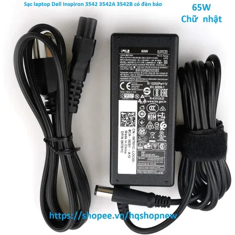 [Sạc zin] Sạc laptop Dell Inspiron 3542 3542A 3542B 19.5V - 3.34A - 4.62A - 65W - 90W Chân 7.4 x 5.0 mm PHỤ KIỆN LAPTOP