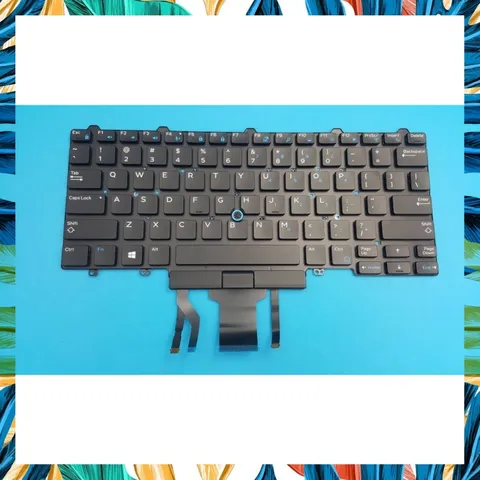 Bàn Phím Laptop Dell Latitude E7450 E5450 E5470 E549 E7450 E7470 E7480 E7490 loại có nút chuột trái phải và nền LED PHỤ