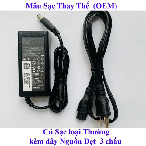 🔝 SẠC LAPTOP DELL 19.5V-3.34A (65w) Chân Kim To Φ7.4 *5.0mm - Kèm Dây Nguồn