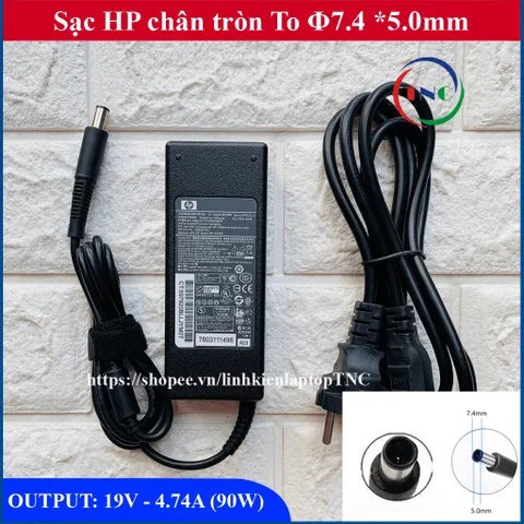🔝 Sạc Laptop HP 19V - 4.74A chân kim to HP 8460 8470 8560P 8570P (Adapter HP 90w tròn to)