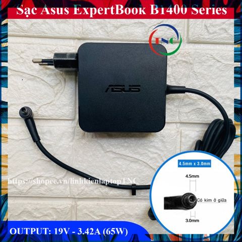 Sạc Laptop Asus ExpertBook B1400 Chân Kim Nhỏ 4.5mm 65W 3.42A - Phụ Kiện Thay Thế Chất Lượng Cao 12 Tháng Bảo Hành