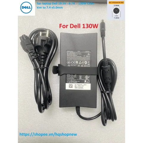[Sạc zin] Sạc laptop Dell 19.5V - 6.7A  - 130W Chân kim to 7.4 x5.0mm PHỤ KIỆN LAPTOP