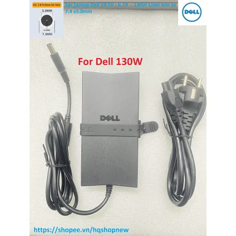 [Sạc zin] Sạc laptop Dell 19.5V - 6.7A  - 130W Chân kim to 7.4 x5.0mm PHỤ KIỆN LAPTOP
