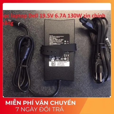 [Sạc zin] Sạc laptop Dell 19.5V - 6.7A  - 130W Chân kim to 7.4 x5.0mm PHỤ KIỆN LAPTOP