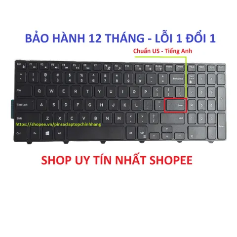 Bàn phím laptop Dell Inspiron 3565 3567 3568 3573 3576 5542 hàng mới - bảo hành đổi mới uy tín PHỤ KIỆN LAPTOP