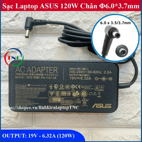 🔝 Sạc Laptop Asus Gaming FX505 - FX505G - FX505D - FX505DU - FX86F 19V 6.32A 120W đầu sạc 6.0mm*3.7mm