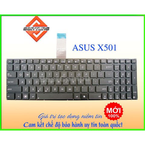 Bàn Phím Laptop Asus X501 X501A X501U X501EI - Thiết Bị Thay Thế Chất Lượng Cao, Layout US, Bảo Hành 09 Tháng