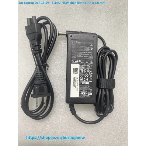 [Sạc zin] Sạc Laptop Dell 19.5V - 3.34A - 65W chân kim to 7.4 x 5.0 mm PHỤ KIỆN LAPTOP