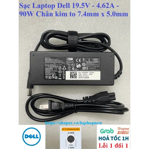 [Sạc zin] Sạc Laptop Dell 19.5V - 4.62A - 90W Chân kim to 7.4mm x 5.0mm PHỤ KIỆN LAPTOP