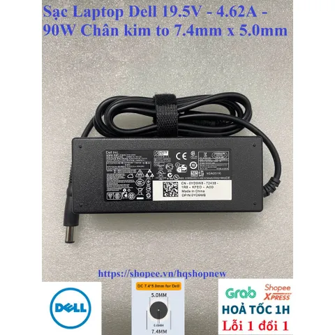 [Sạc zin] Sạc Laptop Dell 19.5V - 4.62A - 90W Chân kim to 7.4mm x 5.0mm PHỤ KIỆN LAPTOP
