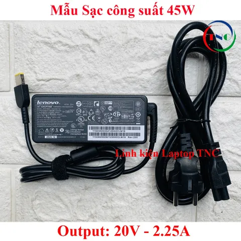 Sạc Laptop Lenovo 20V - 3.25A 65W / 20V - 4.5A 90W / 20V - 2.25A 45W chân USB Vuông X240 X250 X260 T450s T460 T460S PHỤ