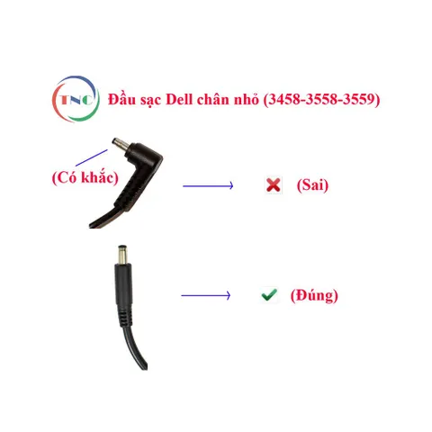 [Chân Nhỏ] Sạc Laptop Dell 19.5V  3.34A chân kim nhỏ ZIN Adapter Dell 3567 3568 5568 3558 3458 3559 5558 5559 PHỤ KIỆN L