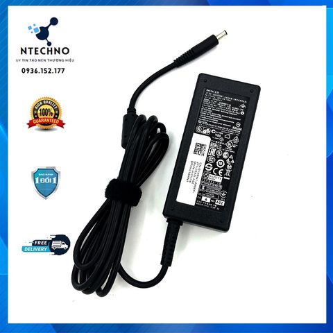 Sạc Zin Laptop Dell 19.5V 3.34A 65W chân kim nhỏ 4.5*3.0mm dùng cho inspiron 13 14 15 3000 5000 7000 3451 3458 5558 5