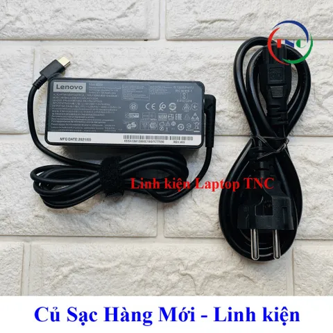 Sạc Laptop Lenovo Type C Max 65W cho ThinkPad E15 E14 T480 T480S L380 L480 L580 ThinkPad X1 Tablet Yoga 720 Yoga C740 PH