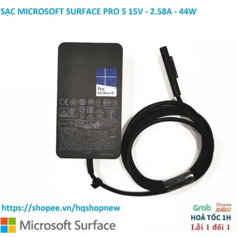[Sạc zin] SẠC MICROSOFT SURFACE PRO 5 6 7 15V - 2.58A - 44W PHỤ KIỆN LAPTOP