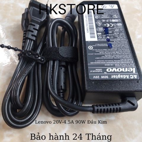 Sạc Laptop Lenovo 20V-4.5A 90W Đầu Kim - Tương Thích Với Thinkpad T400 T410 T420 T430 T60 T61 - Bảo Hành 24 Tháng