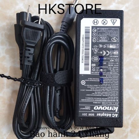 Sạc Laptop Lenovo 20V-4.5A 90W Đầu Kim - Tương Thích Với Thinkpad T400 T410 T420 T430 T60 T61 - Bảo Hành 24 Tháng